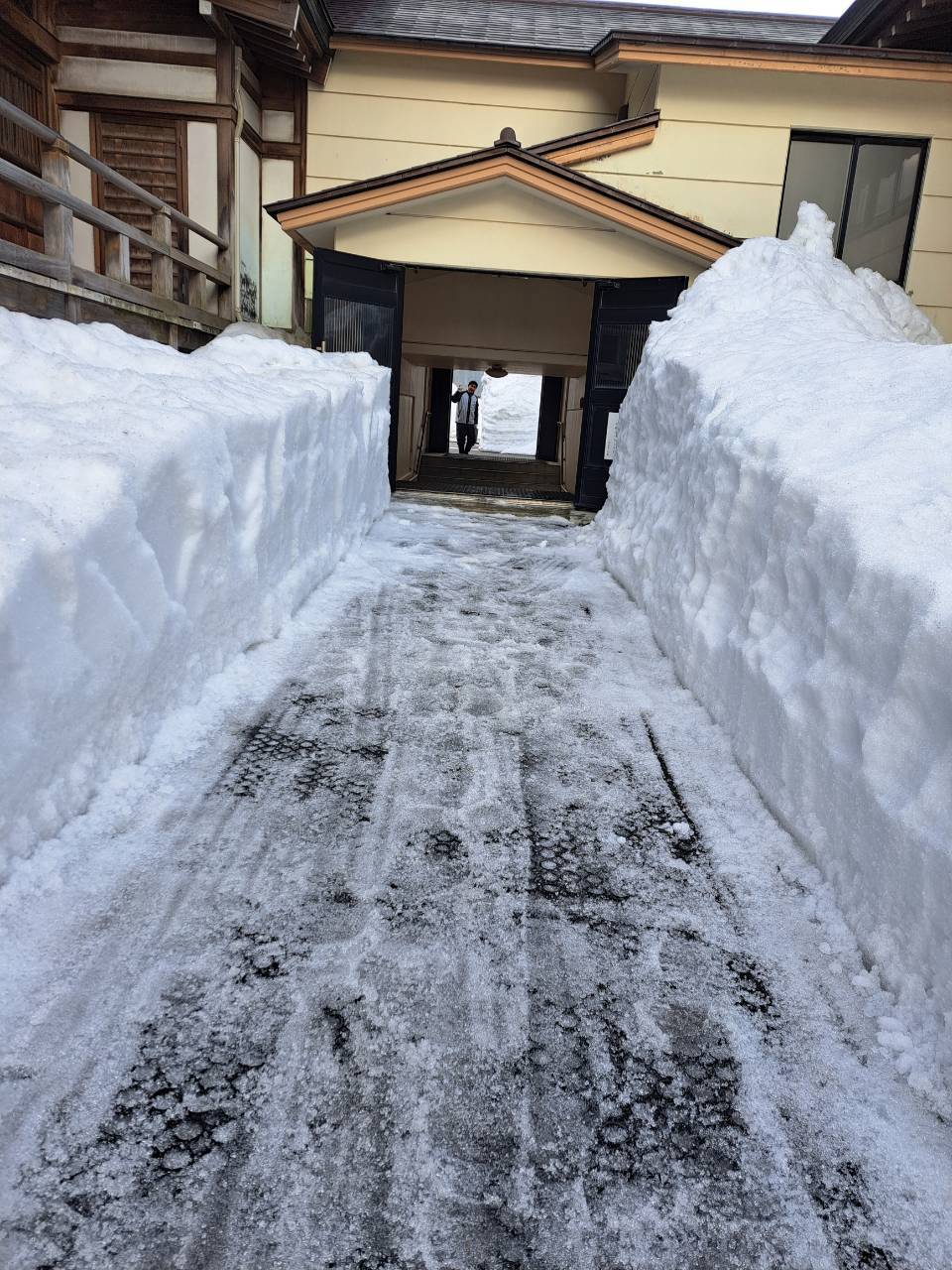 除雪後の出入口